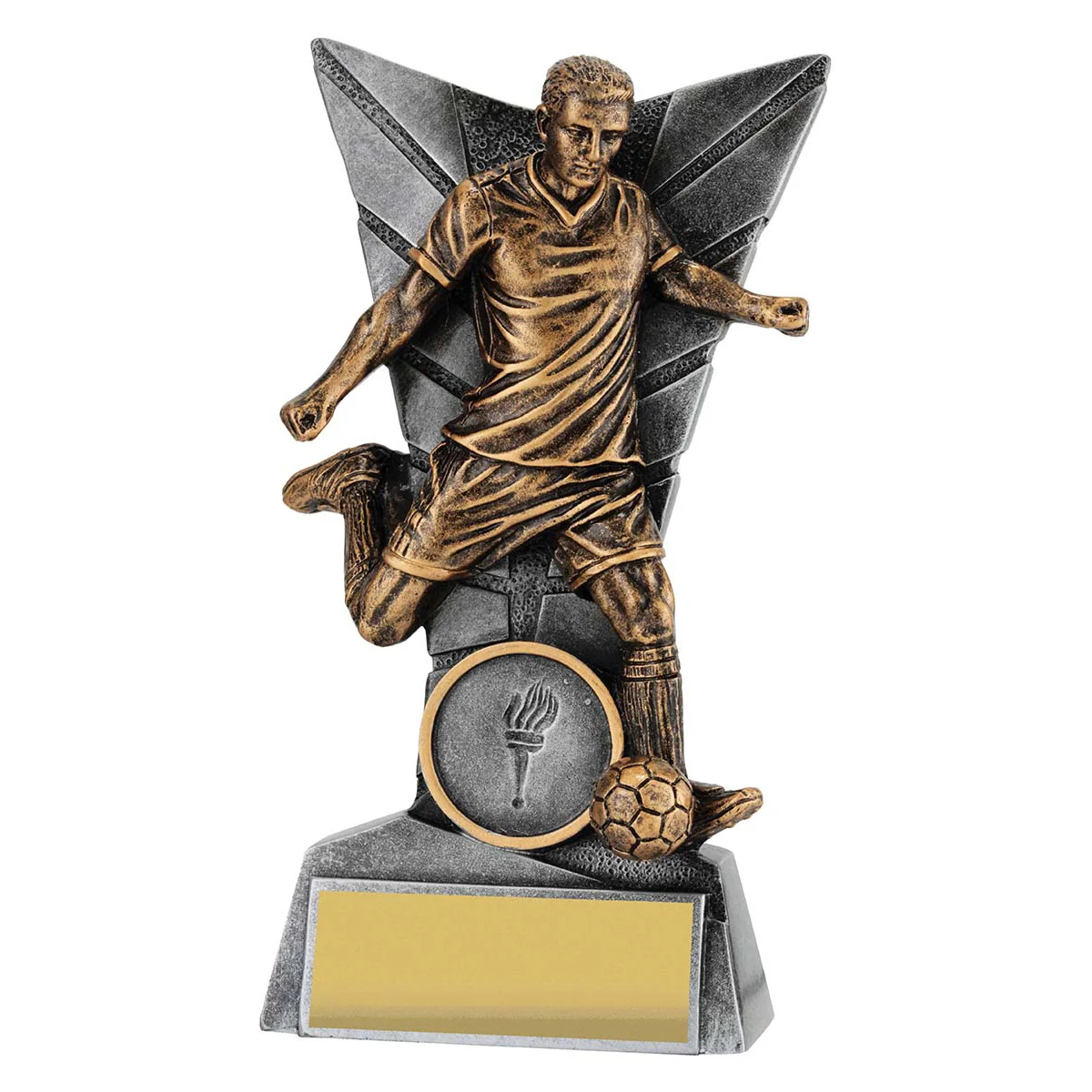 Gold football male delta with resin construction