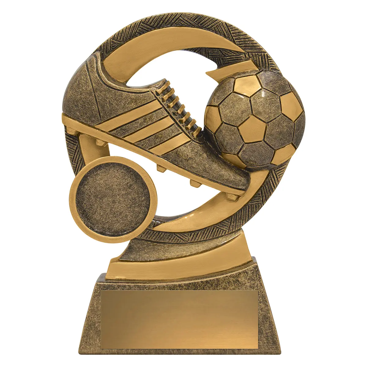 Gold football mirage with resin construction