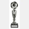 Black / silver football stand with plastic / marble construction