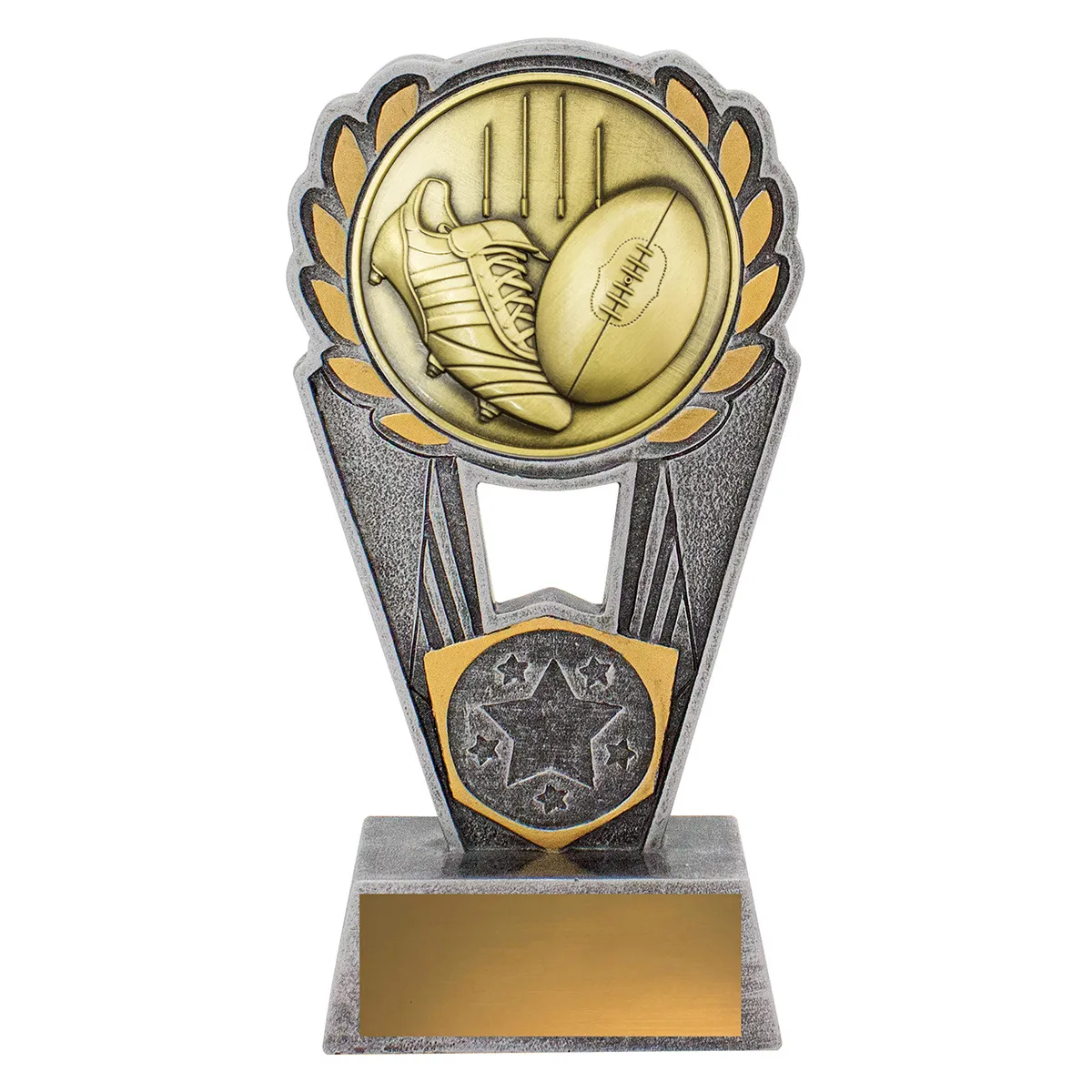 Silver / gold footy polaris with resin / metal construction