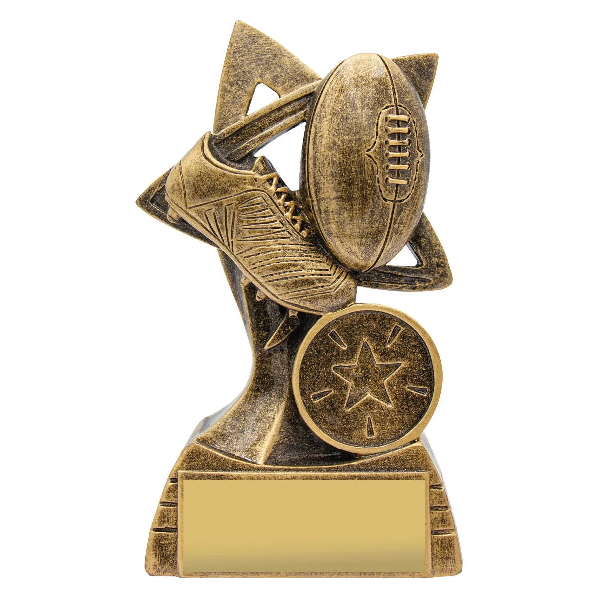 Gold footy spinifex with resin construction