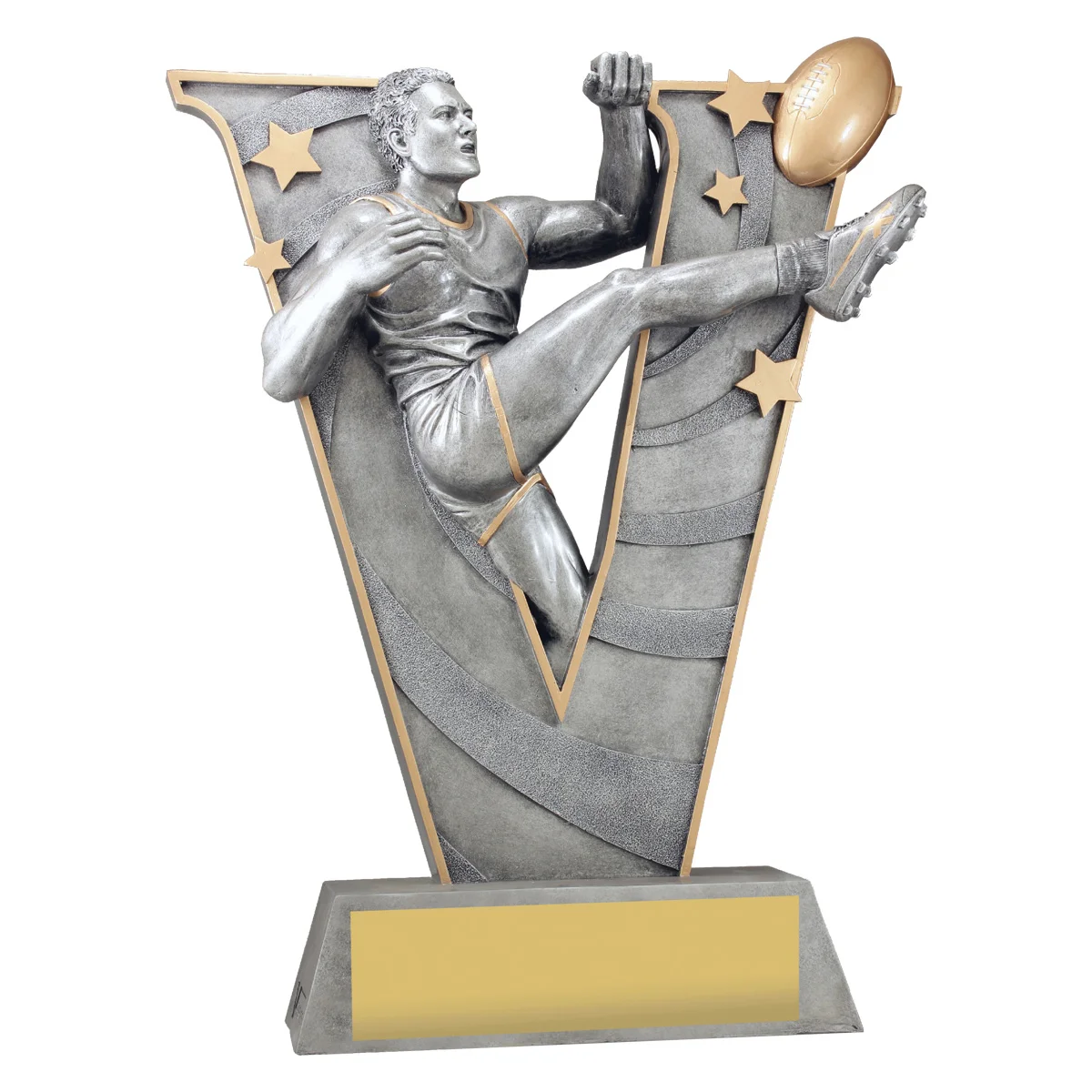 Silver footy v-series mega size with resin construction