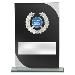 Black fusion award with glass construction