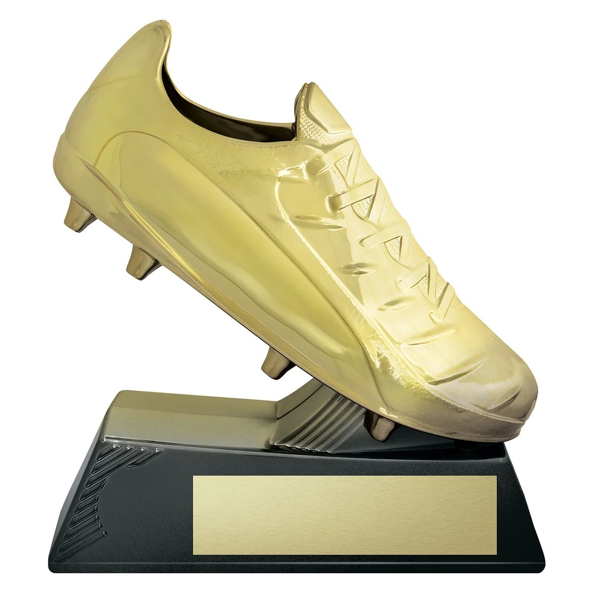 Gold / black galaxy boot with plastic construction