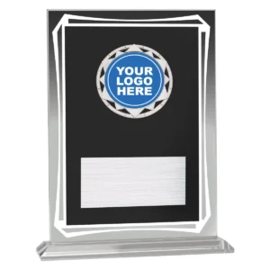 Black gateway award with glass construction