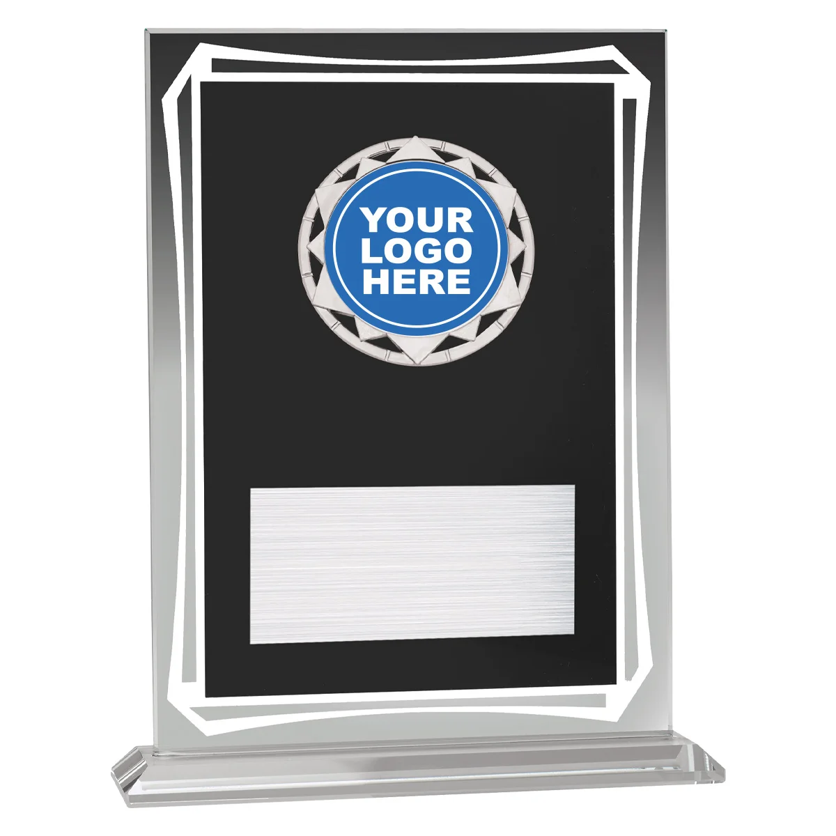 Black gateway award with glass construction