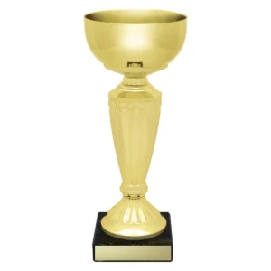 Gold geneva cup with plastic / metal / marble construction