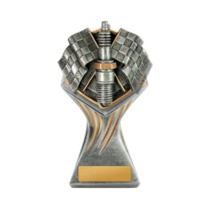 Silver / gold gladiator series-motorsports with resin construction