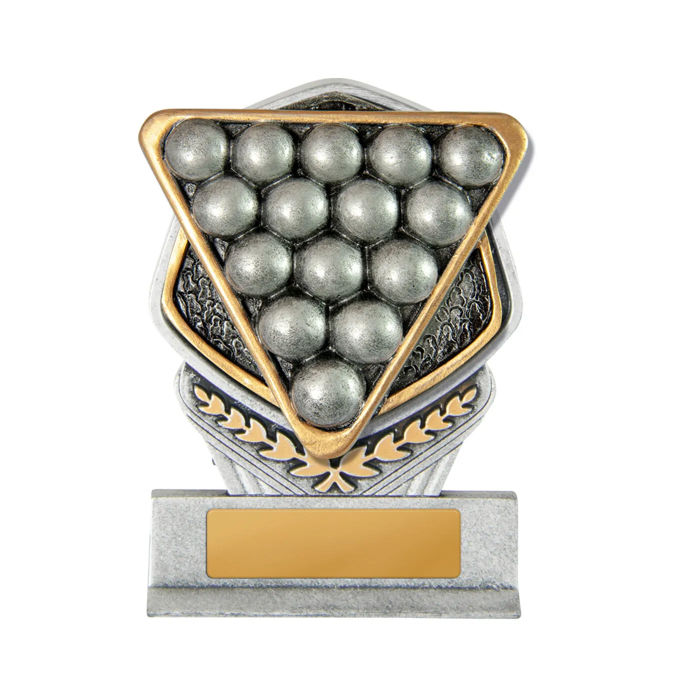 Silver / gold gladiator tower-billiards with plastic / resin construction