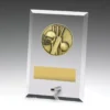 Glass plaques - cricket with glass construction