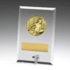 Glass plaques - female with glass construction