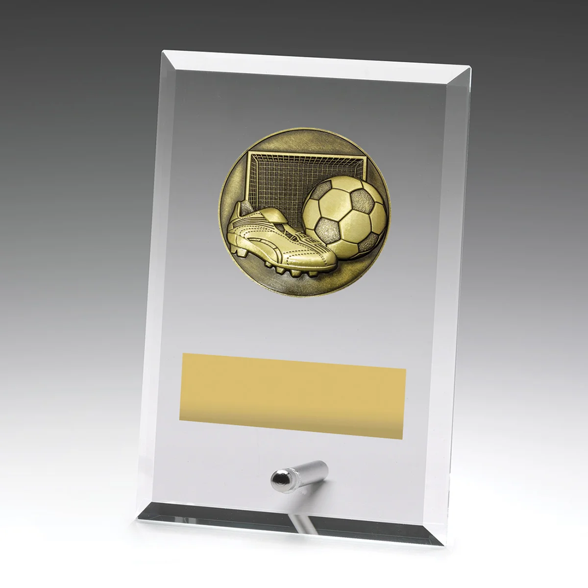 Glass plaques - football with glass construction