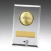 Glass plaques - netball with glass construction