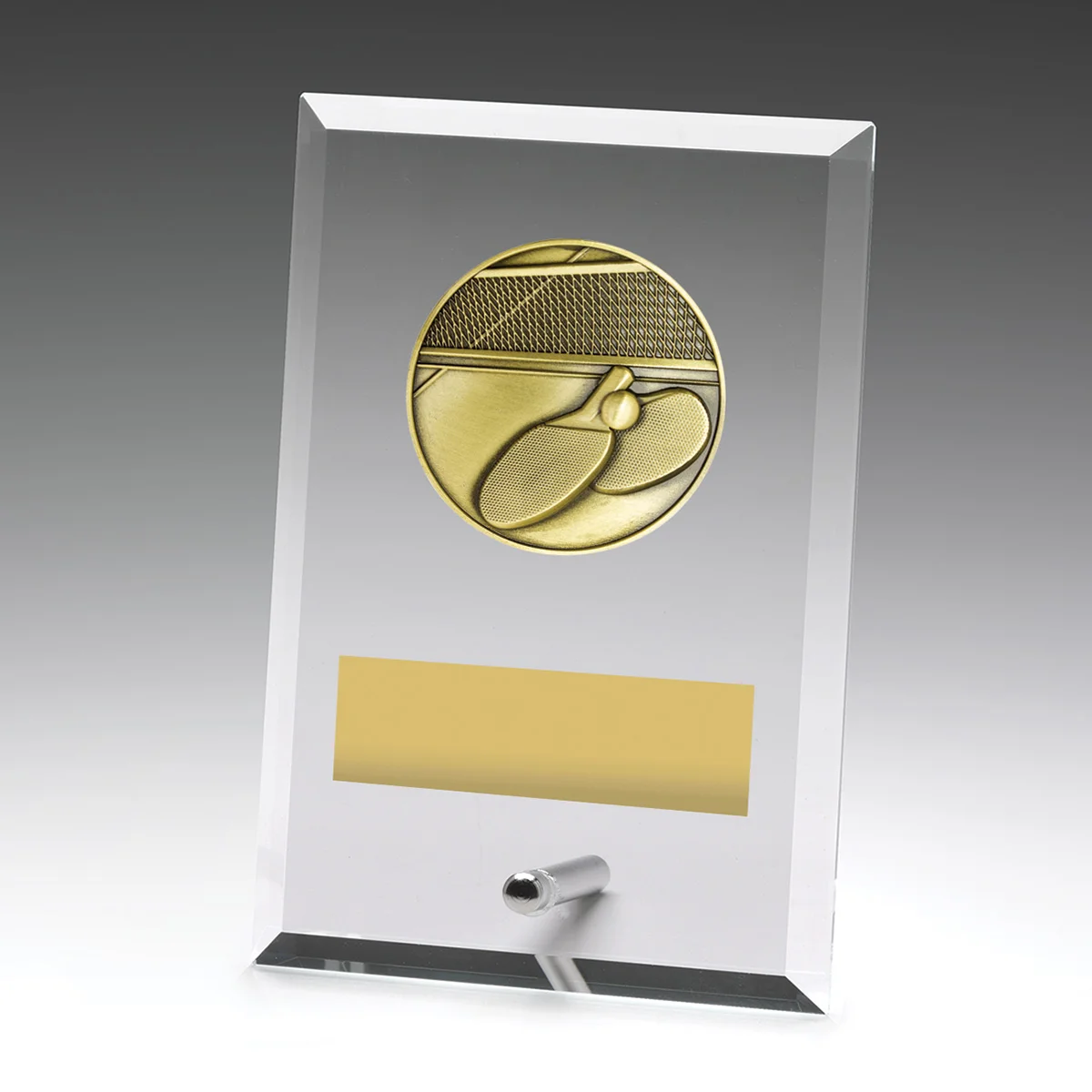 Glass plaques - table tennis with glass construction