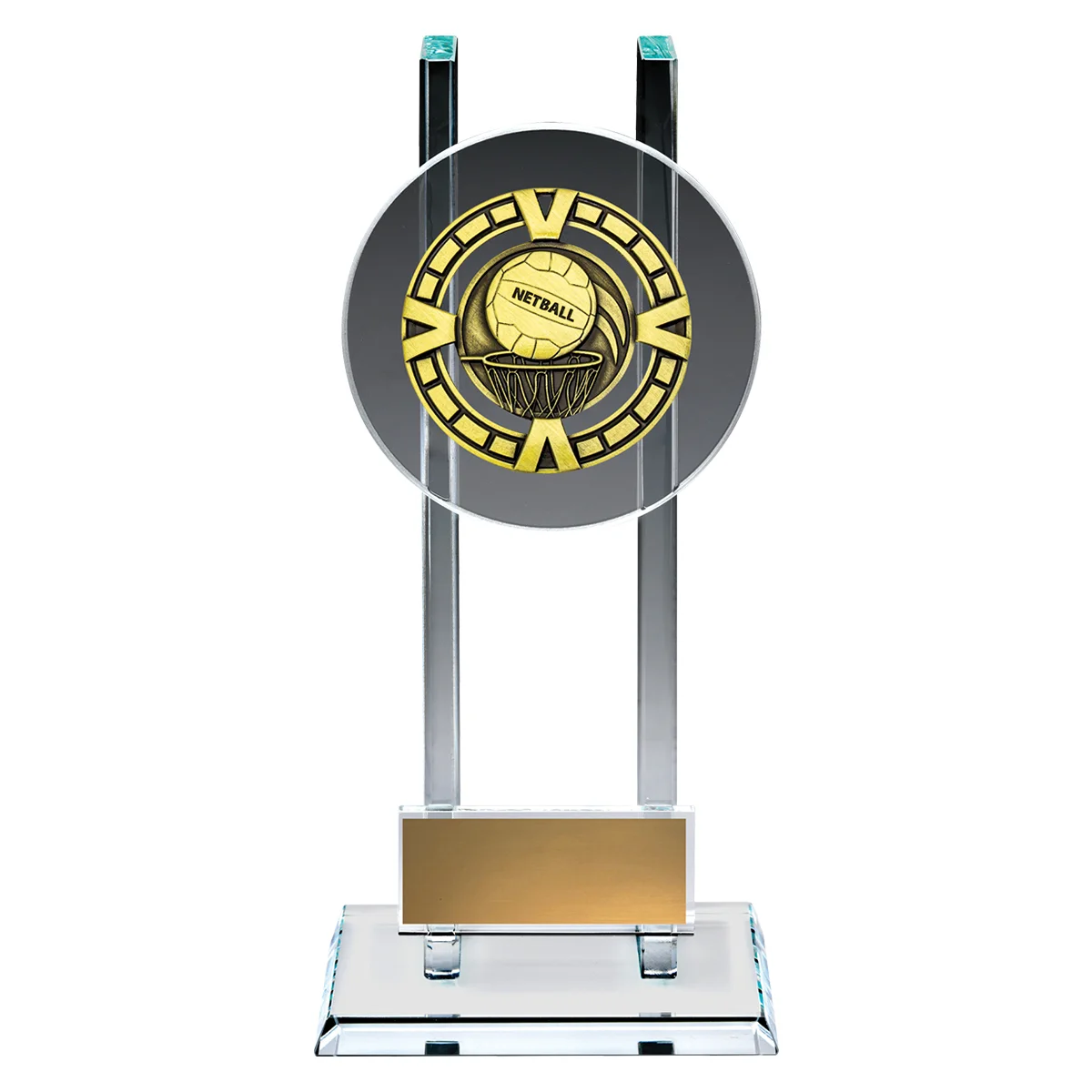 Glass varsity - netball with metal / glass construction