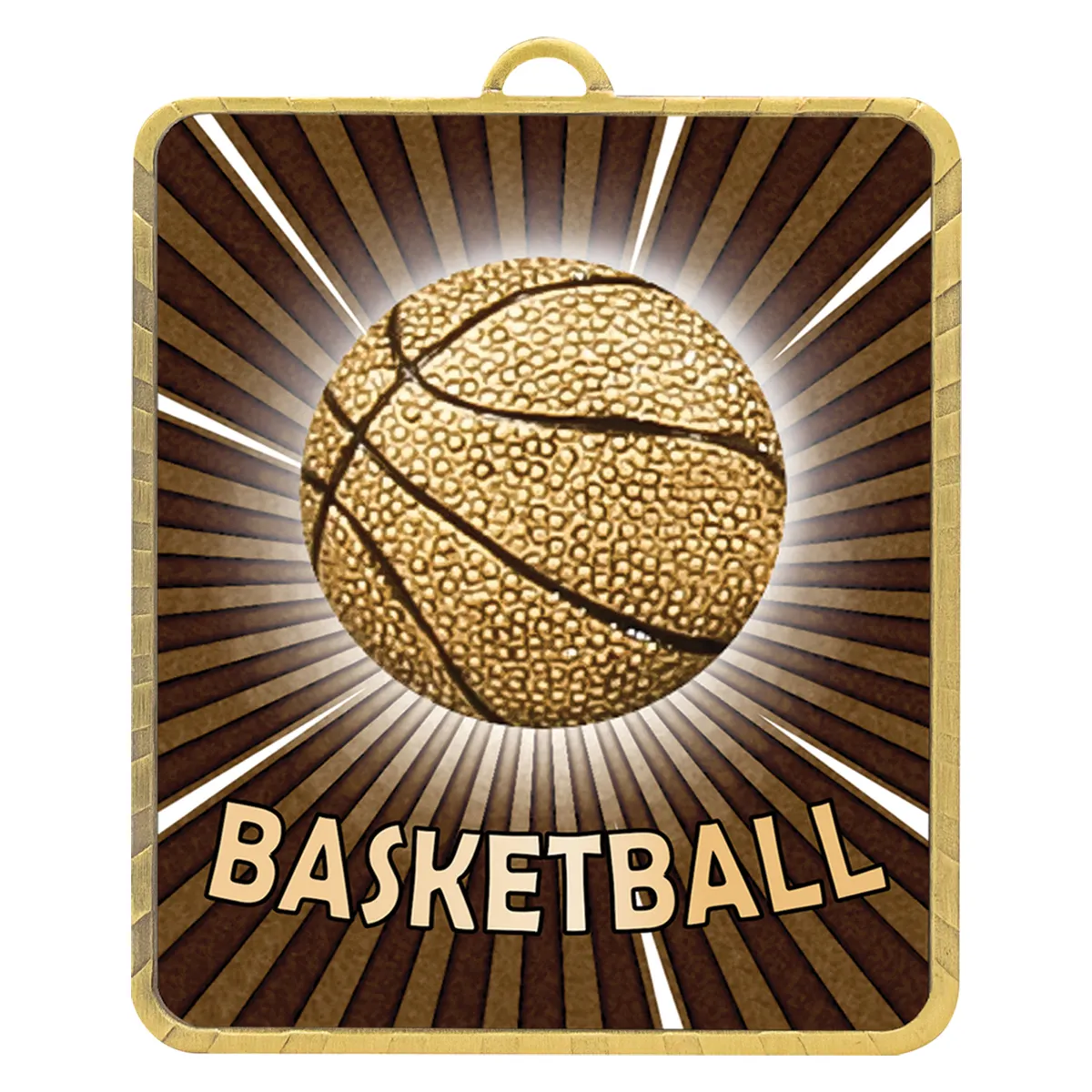 Gold gold lynx medal - basketball with metal construction