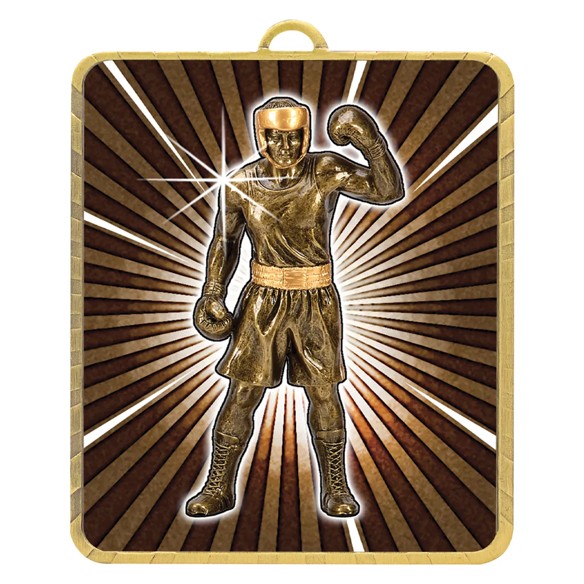 Gold gold lynx medal - boxing with metal construction