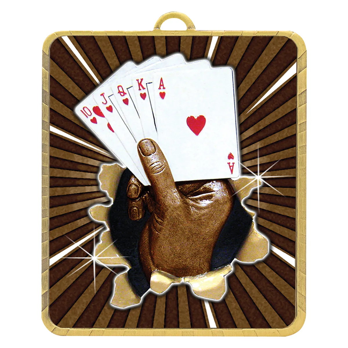 Gold gold lynx medal - cards with metal construction