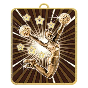 Gold gold lynx medal - cheerleading with metal construction