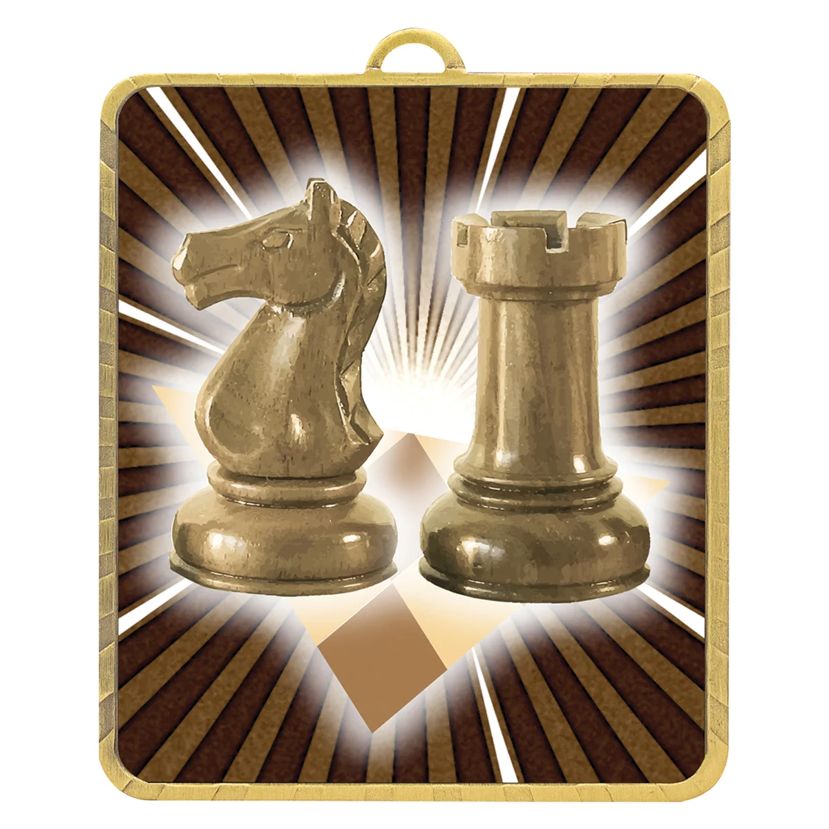 Gold gold lynx medal - chess with metal construction