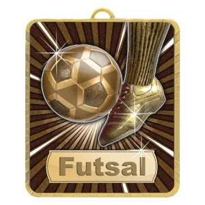 Gold gold lynx medal - futsal with metal construction