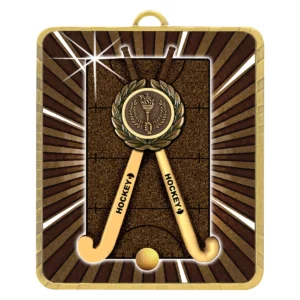 Gold gold lynx medal - hockey with metal construction