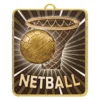 Gold gold lynx medal - netball with metal construction
