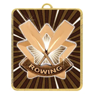 Gold gold lynx medal - rowing with metal construction