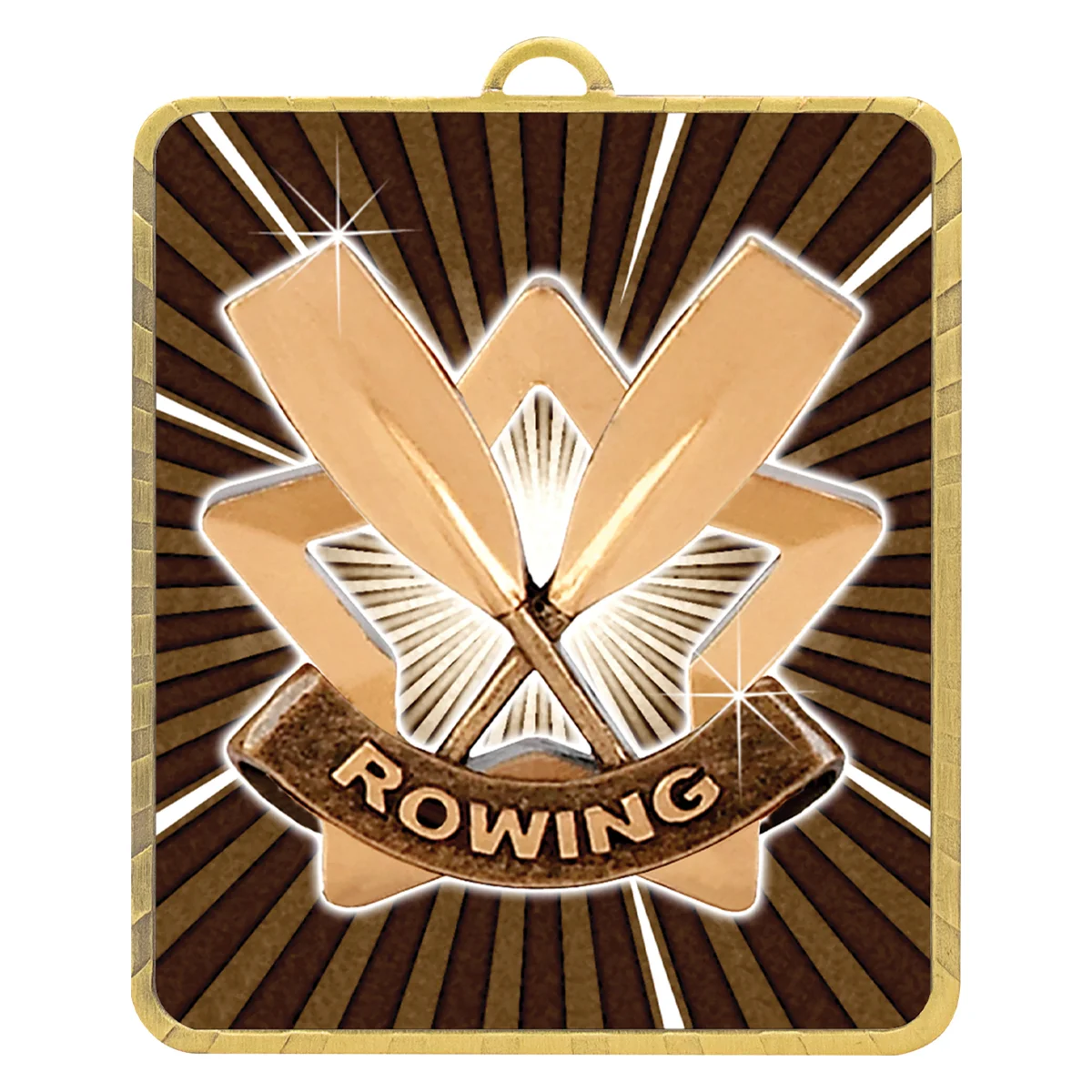 Gold gold lynx medal - rowing with metal construction