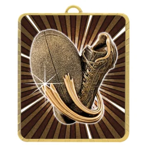 Gold gold lynx medal - rugby with metal construction