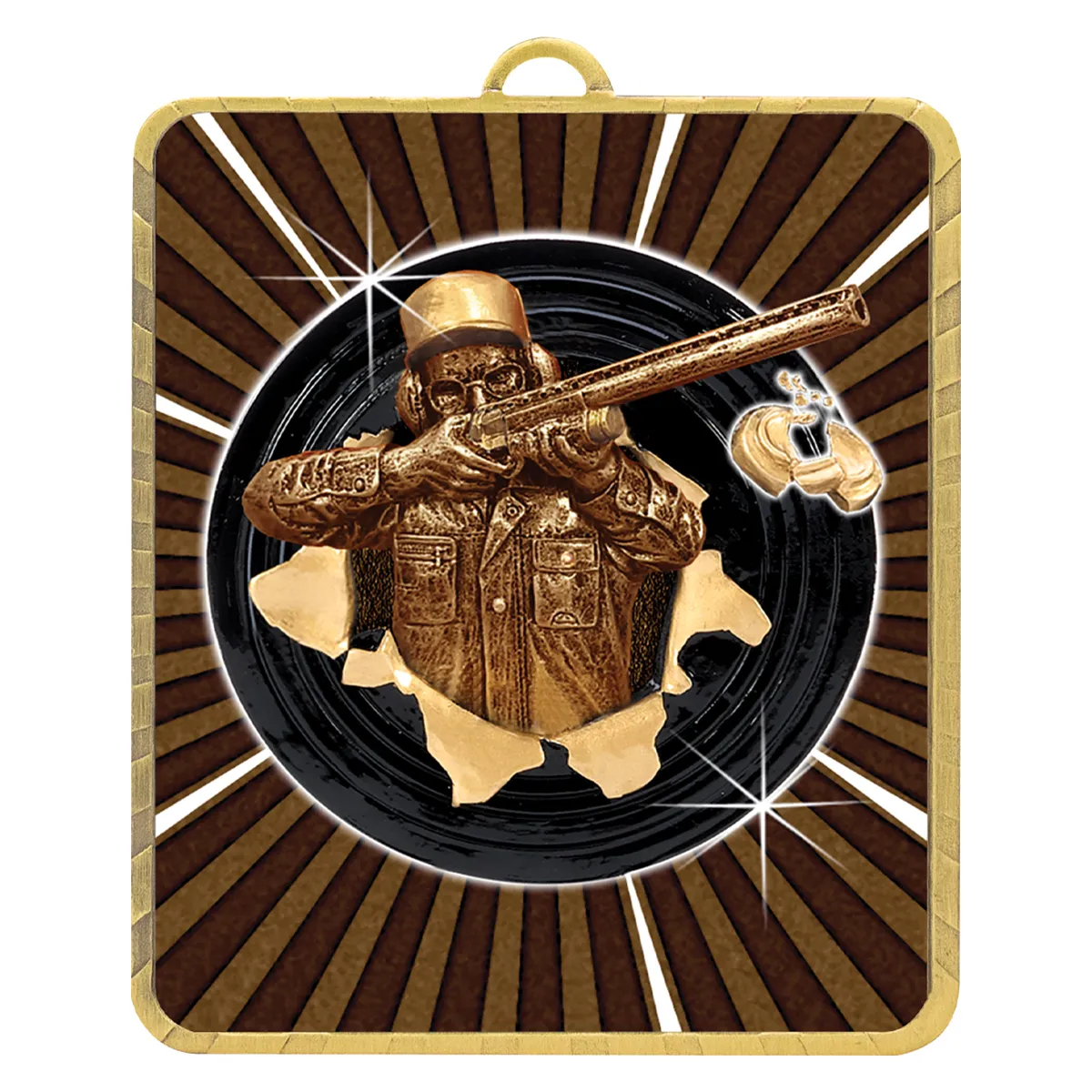 Gold gold lynx medal - shooting with metal construction