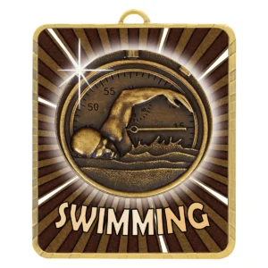 Gold gold lynx medal - swim with metal construction