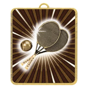 Gold gold lynx medal - tennis with metal construction