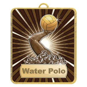 Gold gold lynx medal - water polo with metal construction