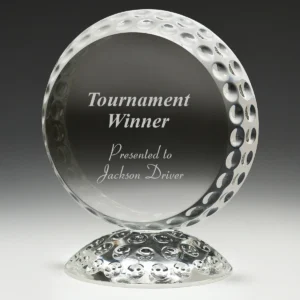 Golf crystal marker with crystal construction