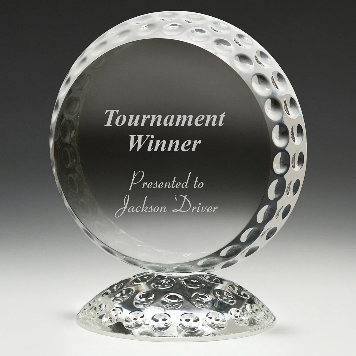 Golf crystal marker with crystal construction