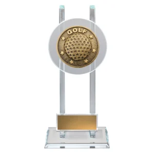 Gold golf spartan glass with glass construction