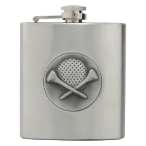 Golf stainless steel flask with stainless steel construction