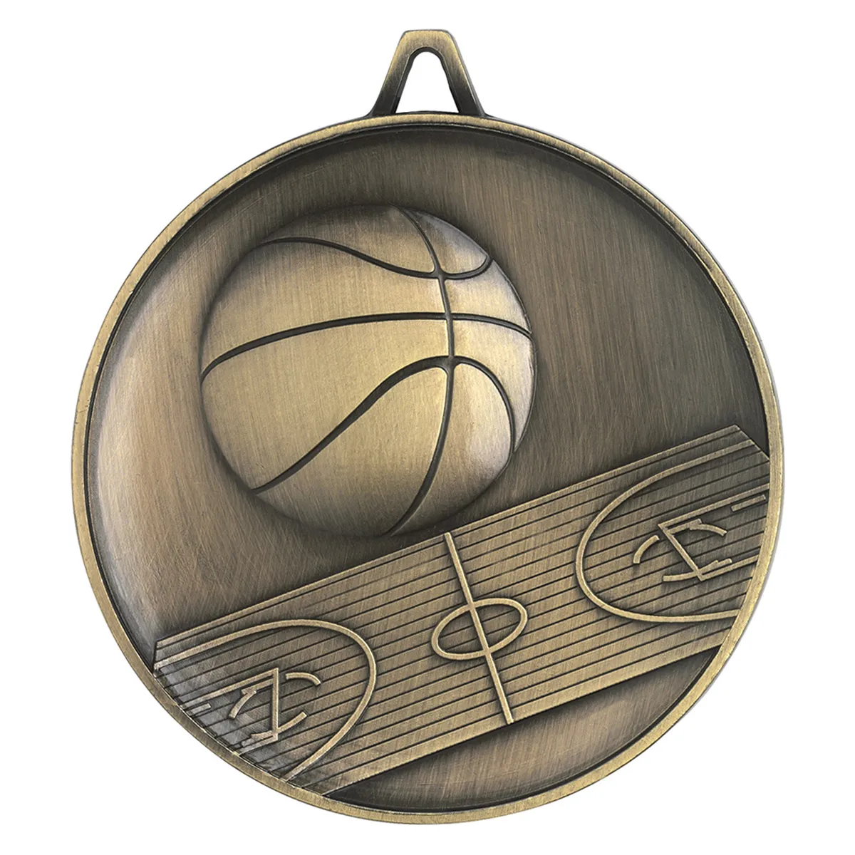 Gold heavyweight basketball with metal construction