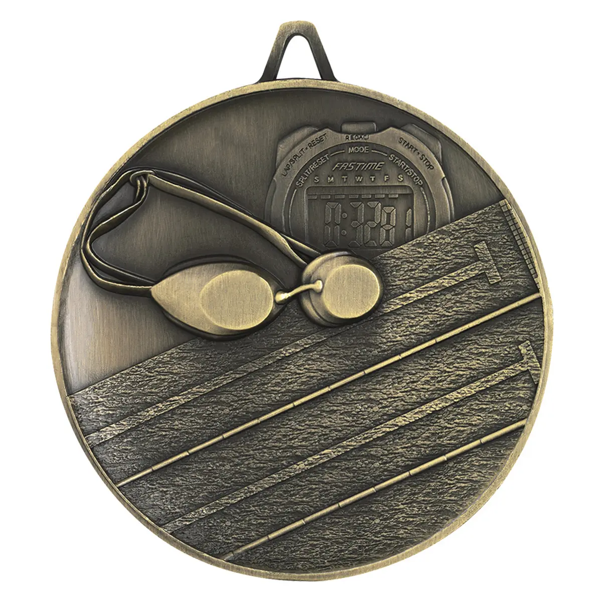Gold heavyweight swim with metal construction