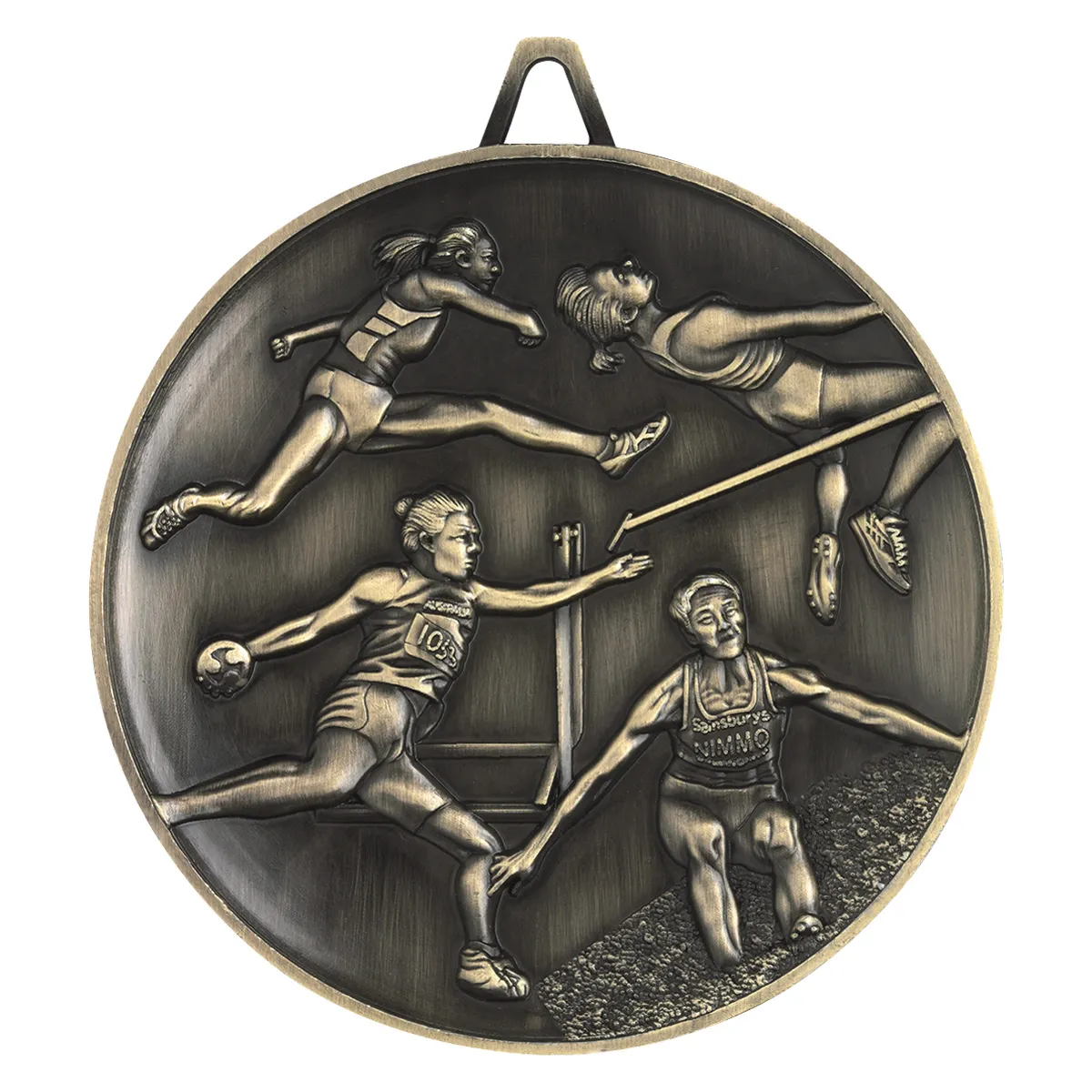 Gold heavyweight track & field - female with metal construction