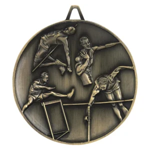 Gold heavyweight track & field - male with metal construction