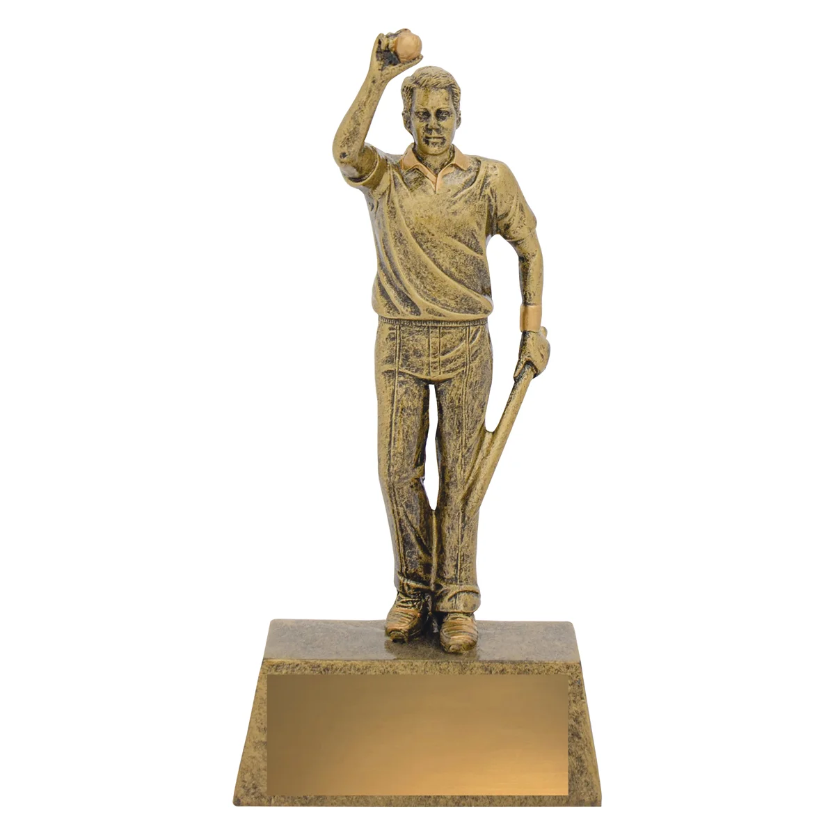 Gold hero bowler with resin construction