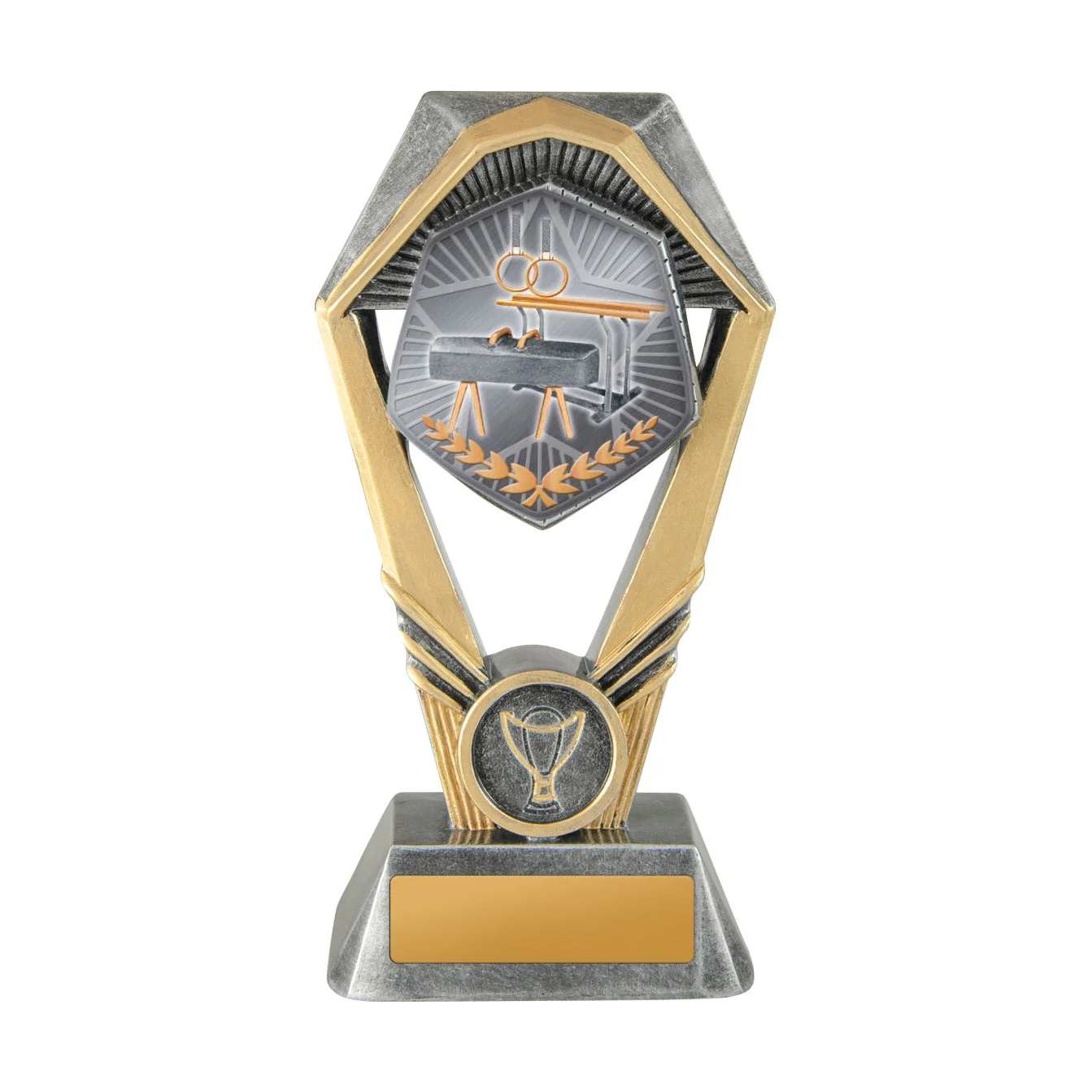 Silver / gold hex tower-gym with resin construction