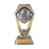 Silver / gold hex tower-netball with resin construction
