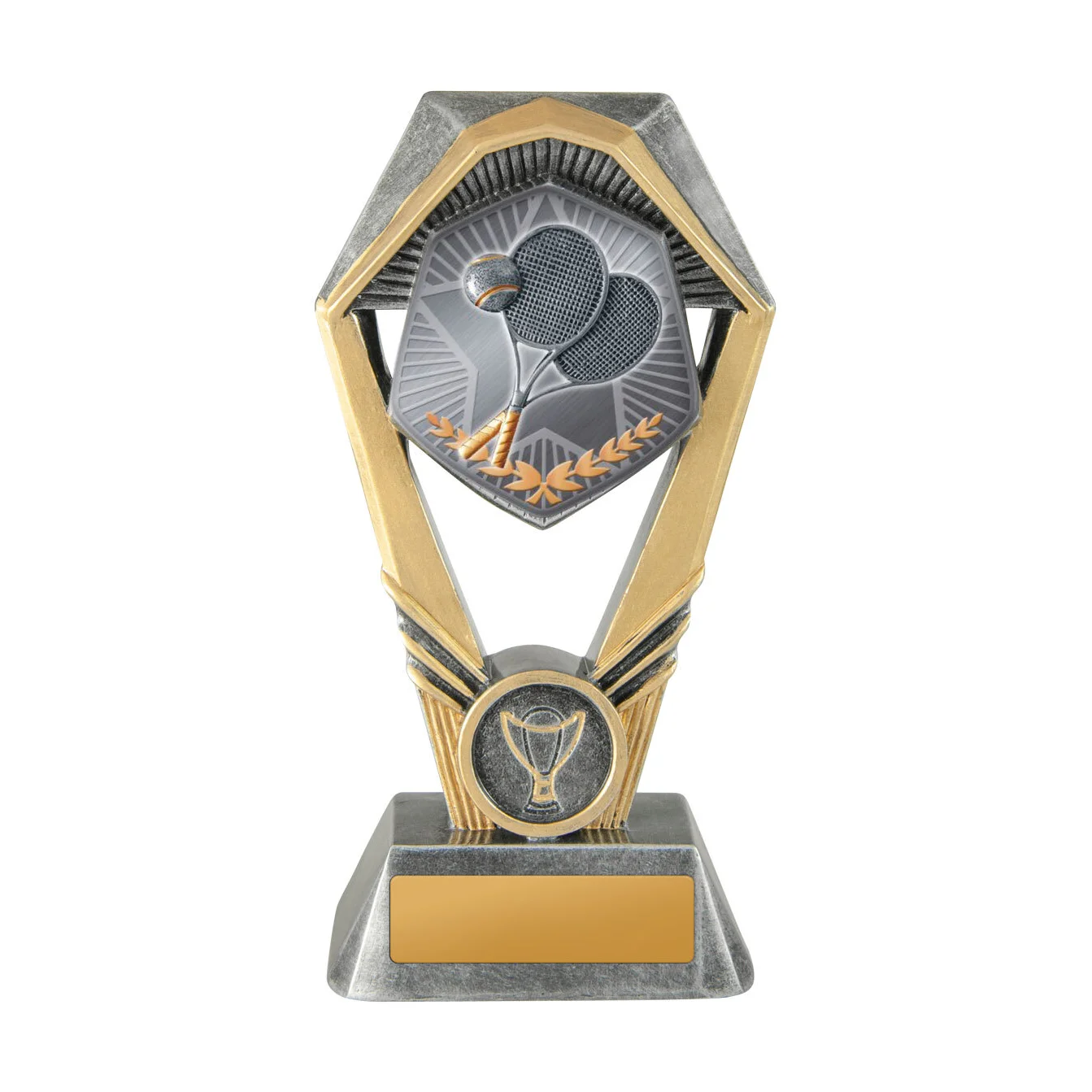 Silver / gold hex tower-tennis with resin construction