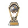Silver / gold hex tower-volleyball with resin construction