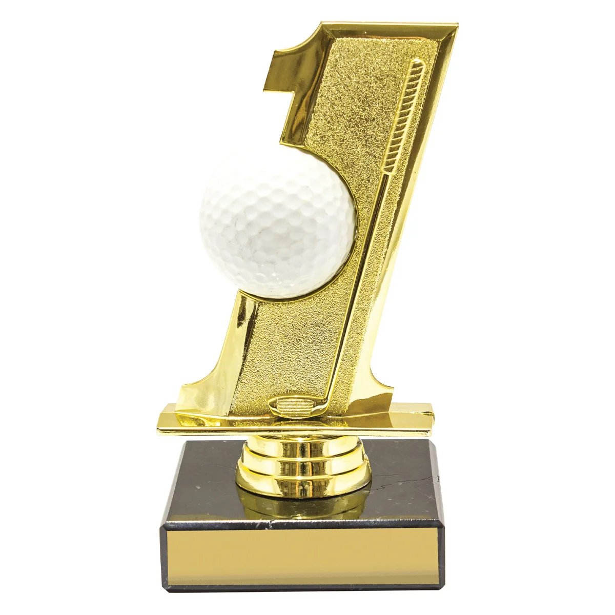 Gold hole in one with plastic / marble construction