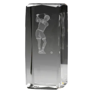 Hologram female player with crystal construction