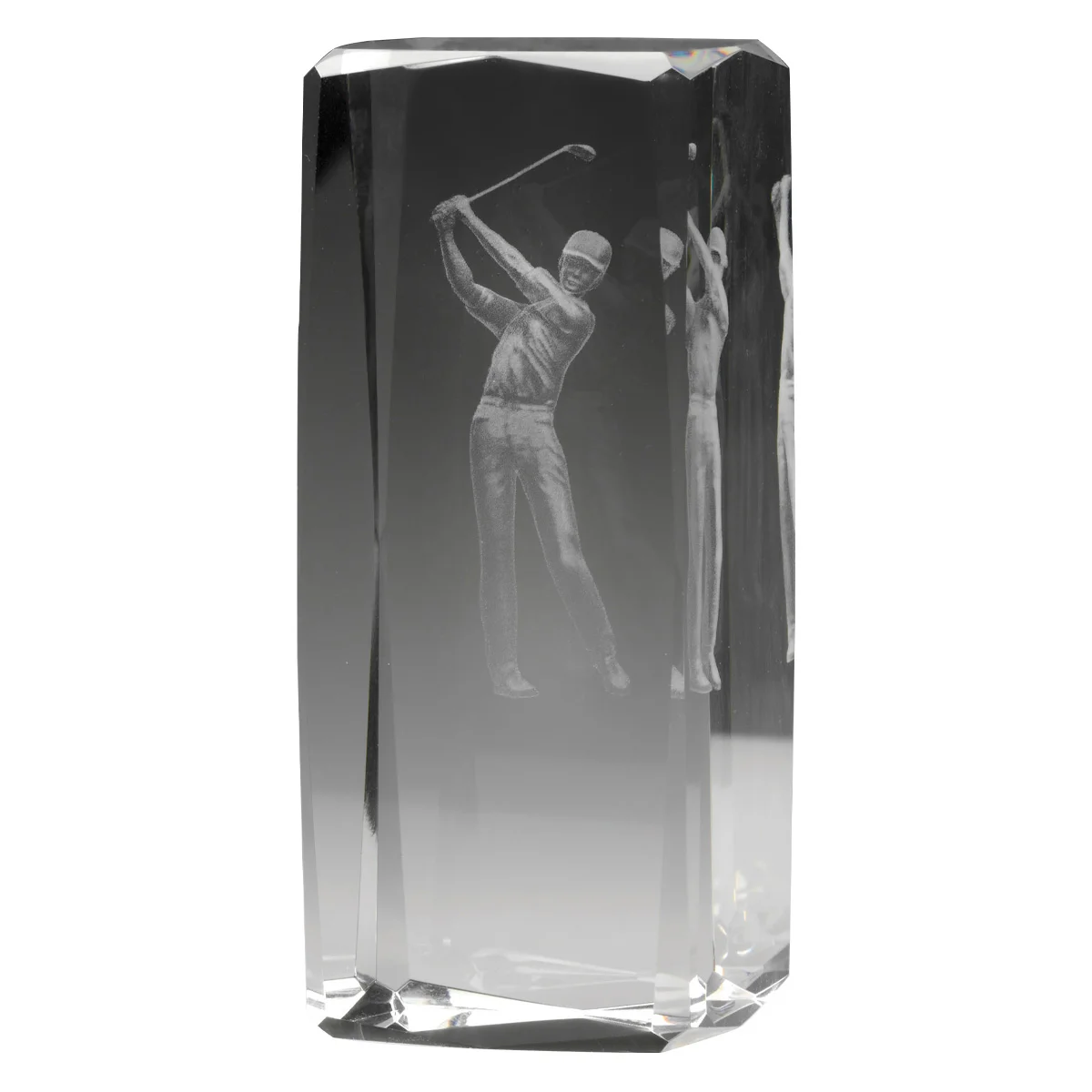 Hologram male player with crystal construction